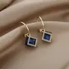 Brincos Estilo Palácio Europeu e Americano Agulha de Prata Azul Klein Geométricos Gota de Água Diamante Borla Amor Zircônia Brincos para Mulheres