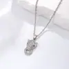 Collar de Cabeza de Leopardo Incrustada de Diamantes para Mujer, Colgante de Lujo Ligero de Gama Alta, Cadena para Clavícula de Acero de Titanio, Joyería de Diseño de Nicho, Cadena para Suéter