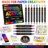 Uau, marcadores criativos de pintura para crianças com ponta dupla, canetas de tinta acrílica, canetas para pintura manual DIY, materiais de arte para estudantes