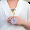 Venta al por mayor del fabricante: Colgante de Calcedonia de Ágata Blanca de Alta Calidad, Hebilla de Jade para la Paz, Accesorios de Regalo de Jade