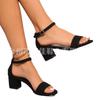 Sandalias romanas para correr del sudeste asiático 2025, estilo hada, novedad de verano, con hebilla de una palabra y tacones altos.