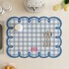 Yan Xiaoqing - Alfombrilla de drenaje para cocina, aislante térmico, antiescaldaduras, para mesa de comedor, encimera de bar, absorbente de agua, de secado rápido