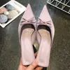 Zapatos de Tacón Altos con Lazo Dulce de Hada Nueva Colección Primavera/Verano 2025 Sexy Punta Fina Tacón Delgado Bajo Mules