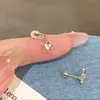 Pendientes Únicos y Elegantes de Acero de Titanio Dorado con Forma de Cruz para Café, con un Toque de Lujo, Tornillos No Extraíbles para Mujeres