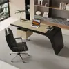 Lámpara de Escritorio Minimalista Italiana Lujo Moderno Estudio Escritorio de Escritorio para Computadora Hogar Banco de Trabajo de Cuero de Silla Escritorio de Oficina