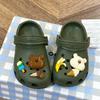 Zapatos Croc para Niños Hebilla para Zapatos de Flores Helado Coreano Lindo Oso Decoración Superior DIY Accesorios Removibles