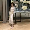 Vestido Blanco de Encaje Estilo Francés Luna Blanca para Mujer, Otoño Sexy Elegante para Eventos Sociales, Vestido Largo Ajustado