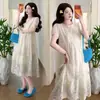 Vestido Bordado de Moda y Elegante para Embarazadas, Vestido de Maternidad de Moda, Verano 2026