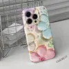 Funda de teléfono estilo lujo, brillante, incrustada de diamantes, floral 3D para Apple 17 Pro Max, ultrafina, con recortes precisos y cobertura total