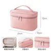 Bolsa de Maquillaje Vertical de Gran Capacidad y Alto Valor Estético, Neceser Impermeable de PVC, Bolsa de Almacenamiento de Maquillaje Portátil con Compartimentos, Lista para Envío