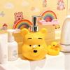 Botella de Jabón con Forma de Dibujo Animado de Winnie the Pooh para Baño del Hogar Jabón de Manos para Baño Champú Botella Dispensadora Multifuncional