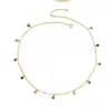 Collar Celebración Cibernética con Borla de Gotas de Agua de Circonita Dulce Cadena de Cuentas de Diamante Brillante para Mujer Cadena para Clavícula Estilo Japonés y Coreano Collar Fresco y Dulce