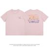 Camiseta de Diseño Nicho Estilo Urbano Hip-Hop Estampada de Manga Corta para Hombre y Mujer Tops de Verano Modernos Casuales para Pareja Camiseta de Algodón Puro