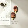 Brinquedo de Sorvete de Frutas Simuladas, Picolé de Semente de Girassol Cola de Creme DIY Grampo de Cabelo, Brinquedo Infantil, Acessórios de Resina para Sala de Jogos