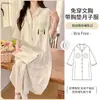 Vestido de Maternidade Xiyue Verão Novo Algodão Nuvem com Bojos Lapela para Período de Resguardo Pós-Parto Amamentação Gravidez