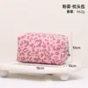 Bolsa de Maquiagem de Veludo com Estampa de Leopardo, Bolsa de Armazenamento Portátil de Grande Capacidade, Necessaire de Viagem, Direto do Fabricante