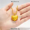 El mismo estilo que en las joyerías, colgante de corazón hueco tejido, collar con colgante de corazón chapado en oro vietnamita transfronterizo, color duradero, joyería de Yiwu