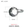 Aro para Anel de Resina Jade para Homens e Mulheres 13*13mm Banhado a Ouro 18K Aro Ajustável para Anel Turquesa