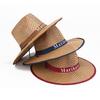 Sombrero de Paja de Vaquero Occidental Sombrero para el Sol Sombrero de Ala Ancha para Pesca Sombrero Plano de Vaquero para Exteriores Sombrero de Paja para Protección Solar