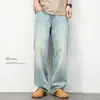 Pantalones Casuales Americanos de Marca Trendy Rasgados Rectos Sueltos Lavados Talla Grande Delgados de Pierna Ancha Estilo Nuevo 2026