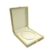 Caja Cuadrada Grande Ovalada Cepillada Dorada Caja de Empaque de Joyería de Lujo Ligero Moda Caja de Almacenamiento de Collares con Tapa Empaque de Joyería
