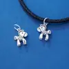 Plata S925 con Cuentas Accesorios para Pulsera y Collar DIY Colgante Zodiaco Caballo Poni Pulsera de Cristal DIY