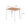 Mesa e Cadeira Quadradas Simples para Exterior Pátio Jardim Varanda Plástico-Madeira Anticorrosivo Lazer Bar Café Vila