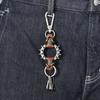 Llavero de Cuero con Púas Estilo Punk Hip-Hop Rock Europeo y Americano, Colgante de Mochila Estilo Retro a la Moda, Mismo Estilo para Hombres y Mujeres