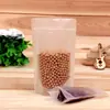 Saco selante auto-vedante espessado fosco de dupla face Saco de vedação alimentar transparente com impressão saco de vedação saco de osso saco com corrente de clipe