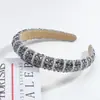 Diadema de Cristal con Diamantes Calientes Rotos Transfronteriza para Mujer Europea y Americana Super Brillante Diadema de Esponja Brillante de Alta Calidad para la Parte Superior del Cráneo