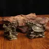 Tortuga de Dinero Anticuada para Acumulación de Riqueza, Decoración de Escritorio para el Hogar, Artesanía Decorativa de Metal, Pequeño Regalo, Adorno de Tortuga Madre e Hijo
