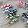 Atacado de Glitter Cor Sereia Novo Modelo Transfronteiriço Conjunto de Flocos Iridescentes que Mudam de Cor 6 Cores Glitter para Unhas Azul