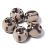 Acrílico 16mm Estampa de Leopardo Furo Reto Contas Duas Cores Furo Grande Redondas Feitas à Mão DIY Acessórios de Joias Contas para Pulseira Contas Soltas