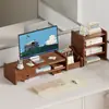 Soporte de altura ajustable para computadora con almacenamiento de cajón para base elevadora de monitor de escritorio de oficina soporte de almacenamiento de escritorio