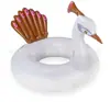 Pedido de fábrica Anillo de natación inflable de PVC Anillo de natación de pavo real blanco Juguete inflable para agua