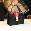 2026 Bolso de Moda Nuevo con Patrón de Cocodrilo, Sencillo y Elegante para Madres de Mediana Edad, Bolso Cruzado de Hombro de Cuero Genuino con un Toque de Lujo