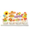 Decoraciones para Cupcakes del Día del Maestro 2026: "Gracias por tu duro trabajo, maestro", Decoraciones para Hornear Felices Fiestas Inserts