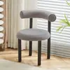 Silla BOBO de Moda para Uso en Casa, Silla Cómoda para Computadora para Estar Sentado por Mucho Tiempo, Taburete Tocador de Lana de Cordero para Dormitorio, Silla de Maquillaje, Silla Sofá Individual de Ocio
