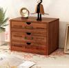 Caja de Madera Maciza Elevada Tipo Cajón para Suministros de Oficina Retro de Escritorio Estante de Almacenamiento Multicapa