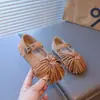 Sapatos de Couro para Meninas Primavera e Outono Novo Estilo Coreano Sola Macia Sapatos de Feijão com Franja para Menininhas Mary Janes Retro Sapatos da Moda