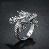 Anel Chiba Estilo Chinês Prata Tailandesa Masculino Retrô Prata Anel Dragão Valentão Dedo Indicador Anel Masculino Anel Dragão Distintivo Único Tendência