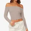 Camiseta de Manga Larga Asimétrica Transfronteriza para Mujer, Nueva Ropa Deportiva Ajustada de Manga Larga para Entrenamiento de Pilates, Tops de Yoga para Mujer