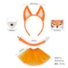 Diadema de Zorro Gato Lindo Accesorios de Disfraz Halloween Adorno para la Cabeza de Animal Fiesta de Baile Festiva Accesorios para el Cabello de Cachorro