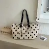 Bolsa de Hombro de Lunares Estilo Universitario de Nicho Japonés y Coreano para Mujer Verano 2026 Gran Capacidad para Clase y Viaje al Trabajo