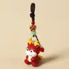 Chaveiro Pingente Escultura em Madeira Artesanal Doze Signos do Zodíaco Pingente de Corrente para Bolsa Ano do Coelho Presente de Aniversário para Amigo Fofo