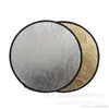 Reflector Plegable Dos en Uno Dorado y Plateado de 60 cm Equipo de Fotografía Panel de Luz Portátil Luz de Relleno de Estudio Sin Perder Polvo