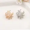 Pinza para el pelo de estilo Ins con temática oceánica y pedrería completa, Pinza de araña mini, Pinza de tiburón estrella de mar de alta gama con pedrería completa, Mini pinza para el pelo