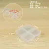 Caixa de Armazenamento de Plástico Transparente com 4 Compartimentos Caixa para Material de Escritório Caixa para Embalagem de Peças Caixa Organizadora de Mesa Caixa para Acessórios de Pesca Caixa para Joias