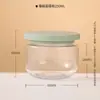 Botella de máscara de dormir 68 dientes 250 ml tarro de crema de mañana y noche leche corporal de aguacate PET tarro de crema exfoliante boca ancha