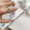 Anillo de doble capa con diseño de cruz torcida Dongdaemun de Corea para mujer, anillo para dedo índice, plata de ley s925, estilo vintage